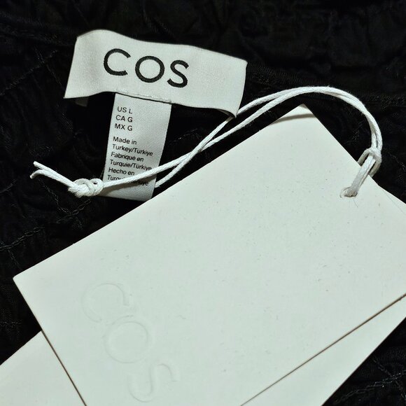 COS Quilted One-Shoulder Tank Top in Black Size Large NWT - Picture 5 of 5